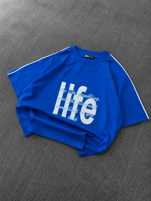 تیشرت باکسی مغزی دوزی life