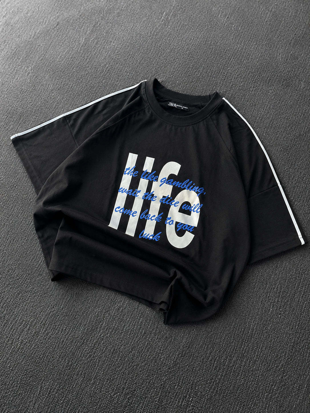 تیشرت باکسی مغزی دوزی life