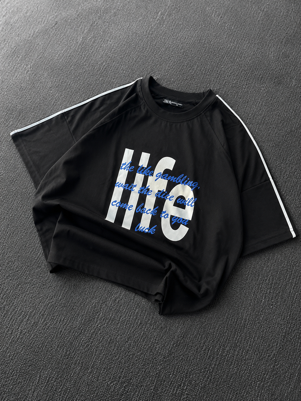 تیشرت باکسی مغزی دوزی life