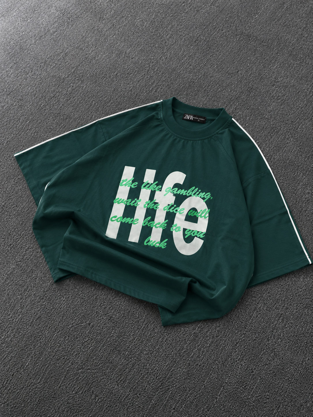 تیشرت باکسی مغزی دوزی life
