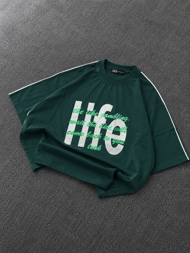 تیشرت باکسی مغزی دوزی life